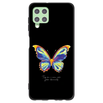 Picasee Samsung Galaxy A22 A225F 4G Hülle - Schwarzes Silikon - Diamanty Black
