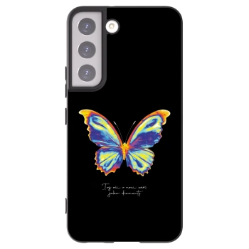 Picasee Samsung Galaxy S22 5G Hülle - Schwarzes Silikon - Diamanty Black