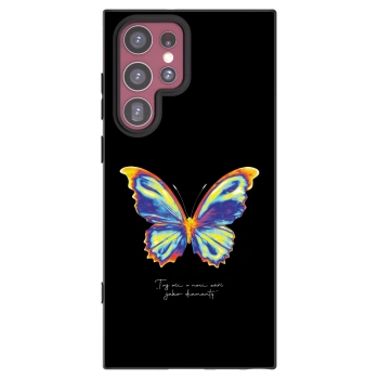Picasee Samsung Galaxy S22 Ultra 5G Hülle - Schwarzes Silikon - Diamanty Black