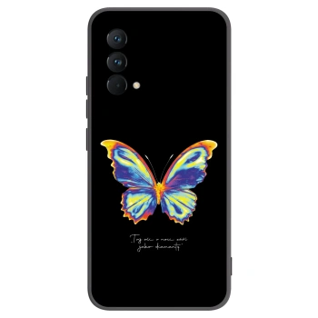 Picasee Realme GT Master Edition 5G Hülle - Schwarzes Silikon - Diamanty Black