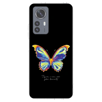 Picasee Xiaomi 12 Pro Hülle - Transparentes Silikon - Diamanty Black