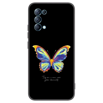 Picasee OPPO Reno 5 5G Hülle - Schwarzes Silikon - Diamanty Black