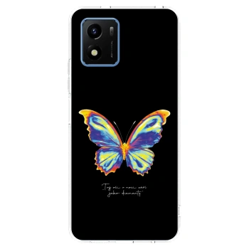 Picasee Vivo Y01 Hülle - Transparentes Silikon - Diamanty Black
