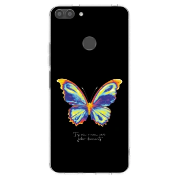 Picasee Huawei P Smart Hülle - Transparentes Silikon - Diamanty Black