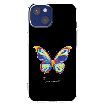 Picasee Apple iPhone 14 Hülle - Transparentes Silikon - Diamanty Black