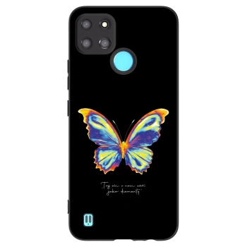 Picasee Realme C21Y Hülle - Schwarzes Silikon - Diamanty Black