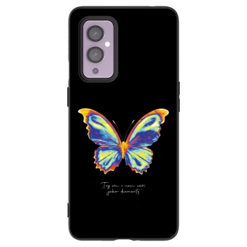 Picasee OnePlus 9 Hülle - Schwarzes Silikon - Diamanty Black
