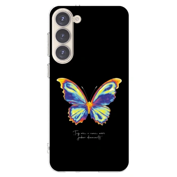 Picasee Samsung Galaxy S23+ 5G Hülle - Transparentes Silikon - Diamanty Black