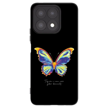 Picasee Honor X8a Hülle - Schwarzes Silikon - Diamanty Black