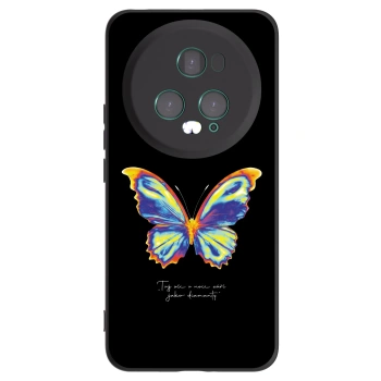 Picasee Honor Magic5 Pro Hülle - Schwarzes Silikon - Diamanty Black