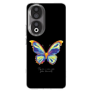 Picasee Honor 90 5G Hülle - Transparentes Silikon - Diamanty Black