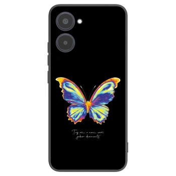 Picasee Realme 10 4G Hülle - Schwarzes Silikon - Diamanty Black