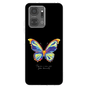 Picasee Honor X7a Hülle - Transparentes Silikon - Diamanty Black