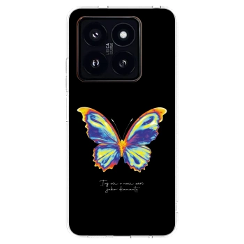 Picasee Xiaomi 14 Pro Hülle - Transparentes Silikon - Diamanty Black