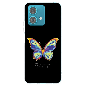 Picasee Motorola Edge 40 Neo Hülle - Transparentes Silikon - Diamanty Black