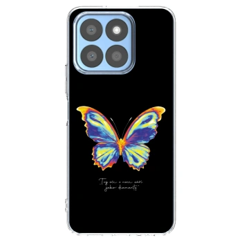 Picasee Honor X8b Hülle - Transparentes Silikon - Diamanty Black
