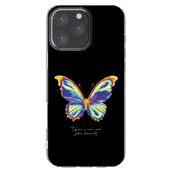 Picasee Apple iPhone 16 Pro Max Hülle - Transparentes Silikon - Diamanty Black