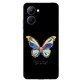 Picasee Realme C33 (2023) Hülle - Transparentes Silikon - Diamanty Black