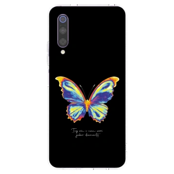 Picasee Xiaomi Mi 9 Hülle - Transparentes Silikon - Diamanty Black