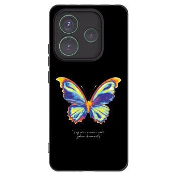 Picasee Xiaomi Redmi Note 14 5G Hülle - Schwarzes Silikon - Diamanty Black