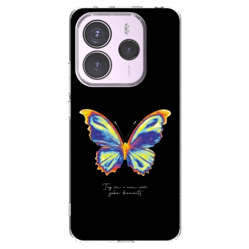 Picasee Xiaomi Redmi Note 14 5G Hülle - Transparentes Silikon - Diamanty Black
