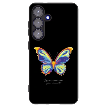 Picasee Samsung Galaxy S25 5G Hülle - Schwarzes Silikon - Diamanty Black