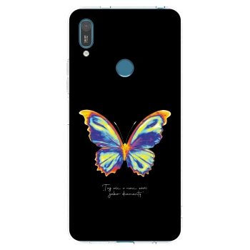 Picasee Huawei Y7 2019 Hülle - Transparentes Silikon - Diamanty Black