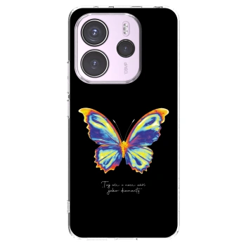 Picasee Xiaomi Redmi Note 14 4G Hülle - Transparentes Silikon - Diamanty Black