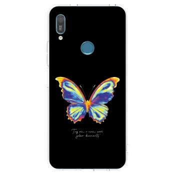 Picasee Huawei Y6 2019 Hülle - Transparentes Silikon - Diamanty Black