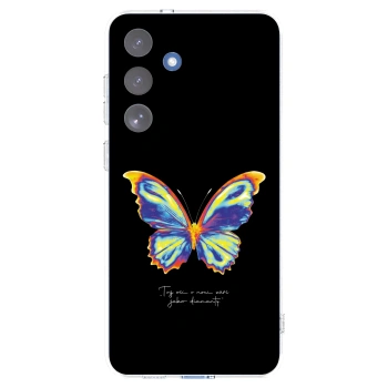Picasee Samsung Galaxy S25 FE 5G Hülle - Transparentes Silikon - Diamanty Black