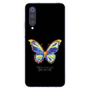 Picasee Xiaomi Mi 9 SE Hülle - Transparentes Silikon - Diamanty Black