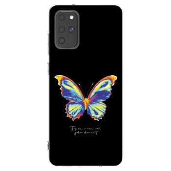 Picasee Samsung Galaxy S20+ G985F Hülle - Transparentes Silikon - Diamanty Black