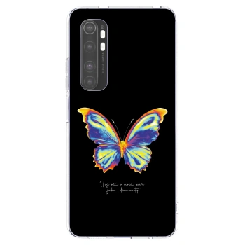 Picasee Xiaomi Mi Note 10 Lite Hülle - Transparentes Silikon - Diamanty Black