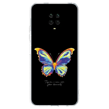 Picasee Xiaomi Redmi Note 9S Hülle - Transparentes Silikon - Diamanty Black
