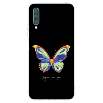 Picasee Samsung Galaxy A30s A307F Hülle - Transparentes Silikon - Diamanty Black