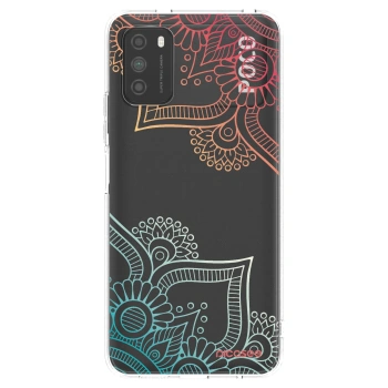 Picasee Xiaomi Poco M3 Hülle - Transparentes Silikon - Blumenmuster