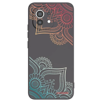 Picasee Xiaomi Mi 11 Hülle - Schwarzes Silikon - Blumenmuster