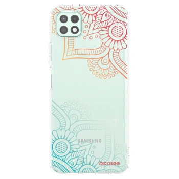 Picasee Samsung Galaxy A22 A226B 5G Hülle - Transparentes Silikon - Blumenmuster