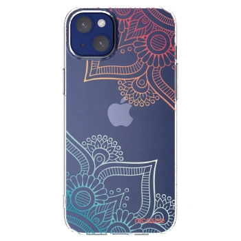Picasee Apple iPhone 14 Plus Hülle - Transparentes Silikon - Blumenmuster