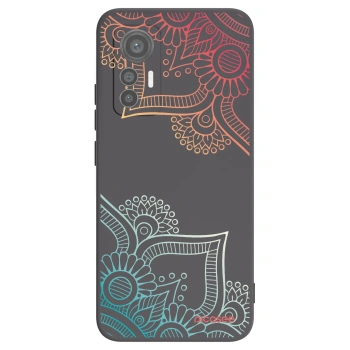 Picasee Xiaomi 12 Lite Hülle - Schwarzes Silikon - Blumenmuster