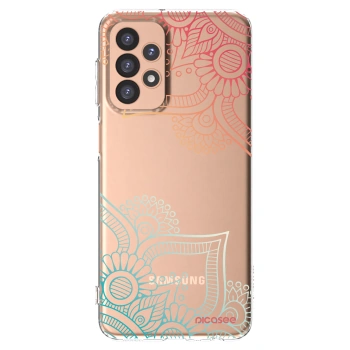 Picasee Samsung Galaxy A23 A236B 5G Hülle - Transparentes Silikon - Blumenmuster