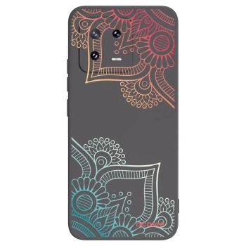 Picasee Xiaomi 13 Pro Hülle - Schwarzes Silikon - Blumenmuster