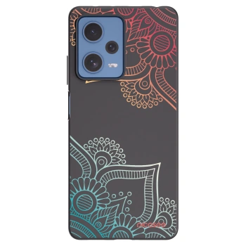 Picasee Xiaomi Redmi Note 12 Pro 5G Hülle - Schwarzes Silikon - Blumenmuster