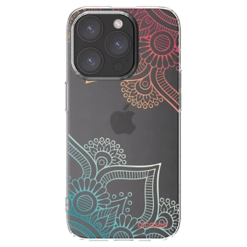 Picasee Apple iPhone 15 Pro Hülle - Transparentes Silikon - Blumenmuster