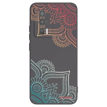Picasee Xiaomi Poco F5 Pro 5G Hülle - Schwarzes Silikon - Blumenmuster