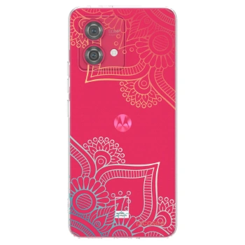 Picasee Motorola Moto G84 5G Hülle - Transparentes Silikon - Blumenmuster