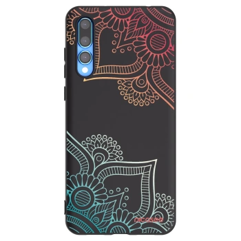 Picasee Huawei P20 Pro Hülle - Schwarzes Silikon - Blumenmuster