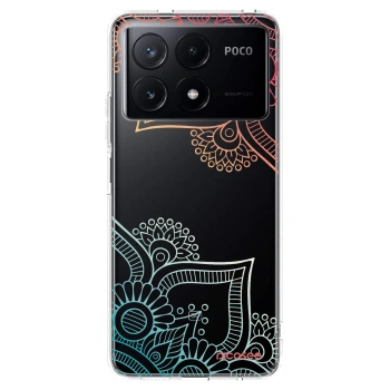 Picasee Xiaomi Poco X6 Pro Hülle - Transparentes Silikon - Blumenmuster
