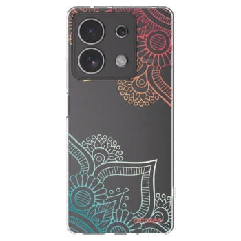 Picasee Xiaomi Redmi Note 13 4G Hülle - Transparentes Silikon - Blumenmuster