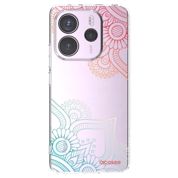Picasee Xiaomi Redmi Note 14 4G Hülle - Transparentes Silikon - Blumenmuster